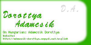 dorottya adamcsik business card